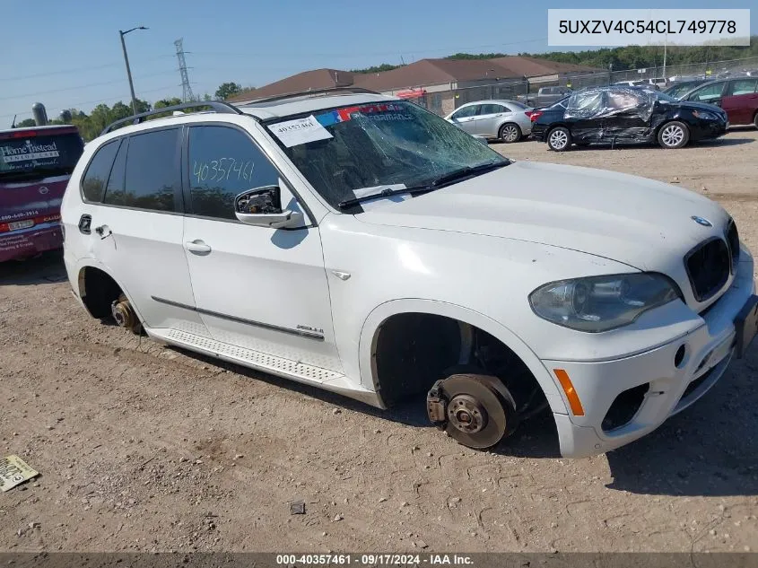 2012 BMW X5 VIN: 5UXZV4C54CL749778 Lot: 40357461