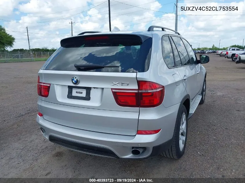 2012 BMW X5 xDrive35I/xDrive35I Premium/xDrive35I Sport Activity VIN: 5UXZV4C52CL753554 Lot: 40393723