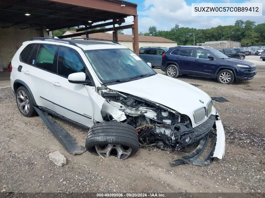 2012 BMW X5 xDrive35D VIN: 5UXZW0C57C0B89412 Lot: 40399506