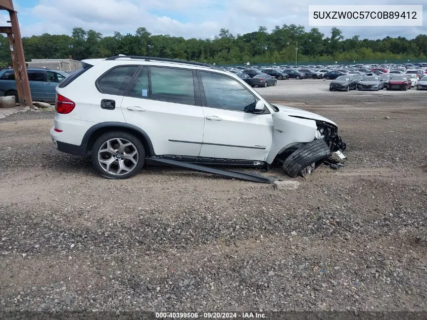 2012 BMW X5 xDrive35D VIN: 5UXZW0C57C0B89412 Lot: 40399506