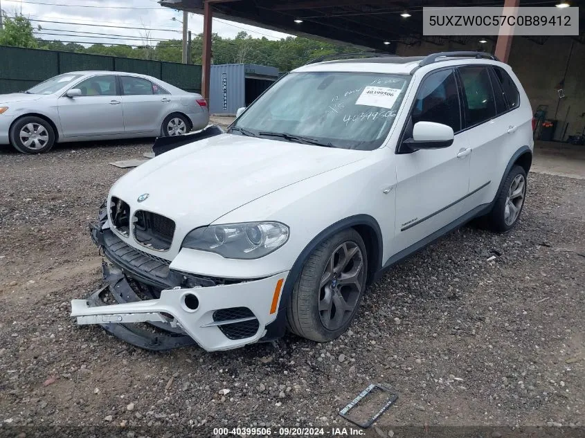 2012 BMW X5 xDrive35D VIN: 5UXZW0C57C0B89412 Lot: 40399506