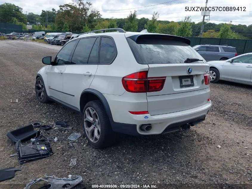 2012 BMW X5 xDrive35D VIN: 5UXZW0C57C0B89412 Lot: 40399506