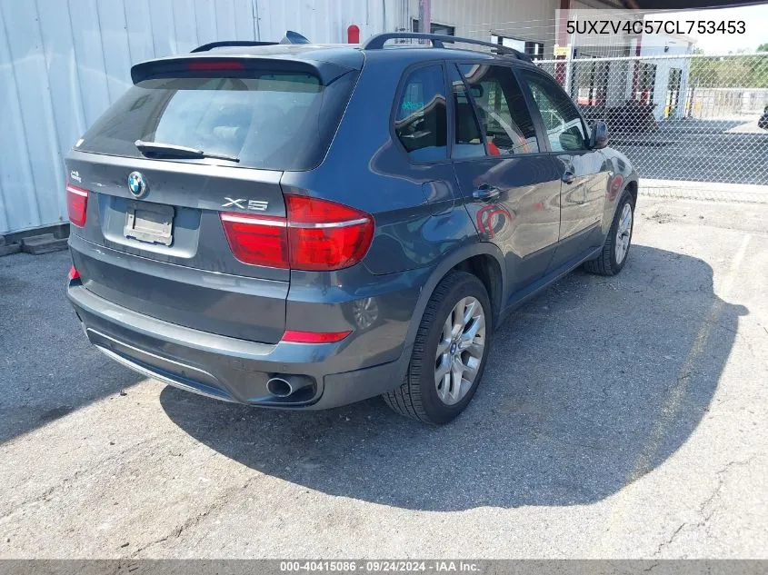 2012 BMW X5 xDrive35I/xDrive35I Premium/xDrive35I Sport Activity VIN: 5UXZV4C57CL753453 Lot: 40415086