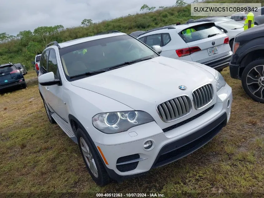 2012 BMW X5 xDrive35D VIN: 5UXZW0C51C0B89342 Lot: 40512363