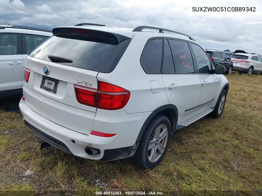 2012 BMW X5 xDrive35D VIN: 5UXZW0C51C0B89342 Lot: 40512363