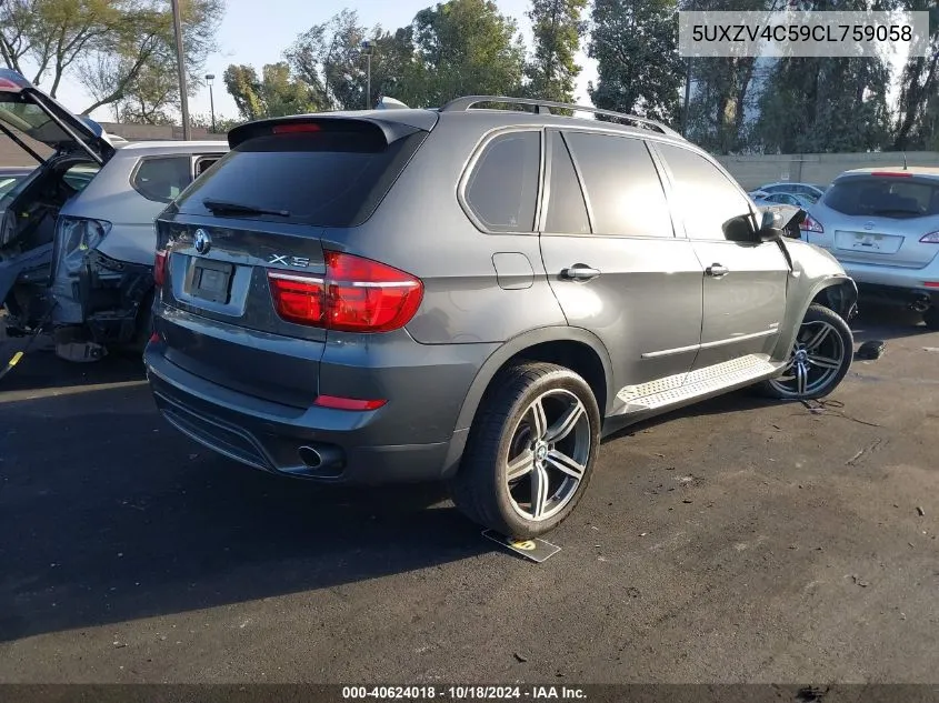 2012 BMW X5 xDrive35I VIN: 5UXZV4C59CL759058 Lot: 40624018