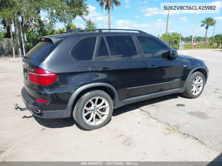 2012 BMW X5 xDrive50I VIN: 5UXZV8C56CL425982 Lot: 40630747