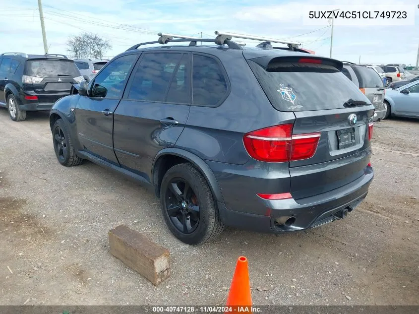 2012 BMW X5 xDrive35I/xDrive35I Premium/xDrive35I Sport Activity VIN: 5UXZV4C51CL749723 Lot: 40747128