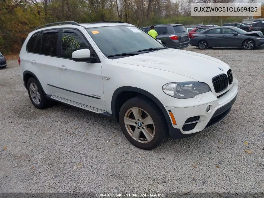 2012 BMW X5 xDrive35D VIN: 5UXZW0C51CL669425 Lot: 40759646