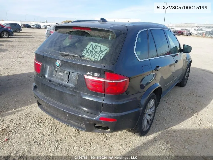 2013 BMW X5 VIN: 5UXZV8C57D0C15199 Lot: 12126769