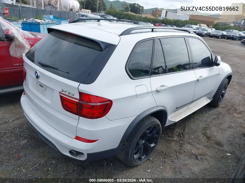 2013 BMW X5 xDrive35I/xDrive35I Premium/xDrive35I Sport Activity VIN: 5UXZV4C55D0B19662 Lot: 38886003