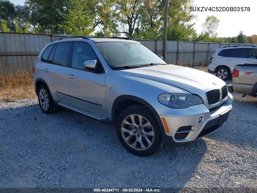 2013 BMW X5 xDrive35I/xDrive35I Premium/xDrive35I Sport Activity VIN: 5UXZV4C52D0B03578 Lot: 40244711