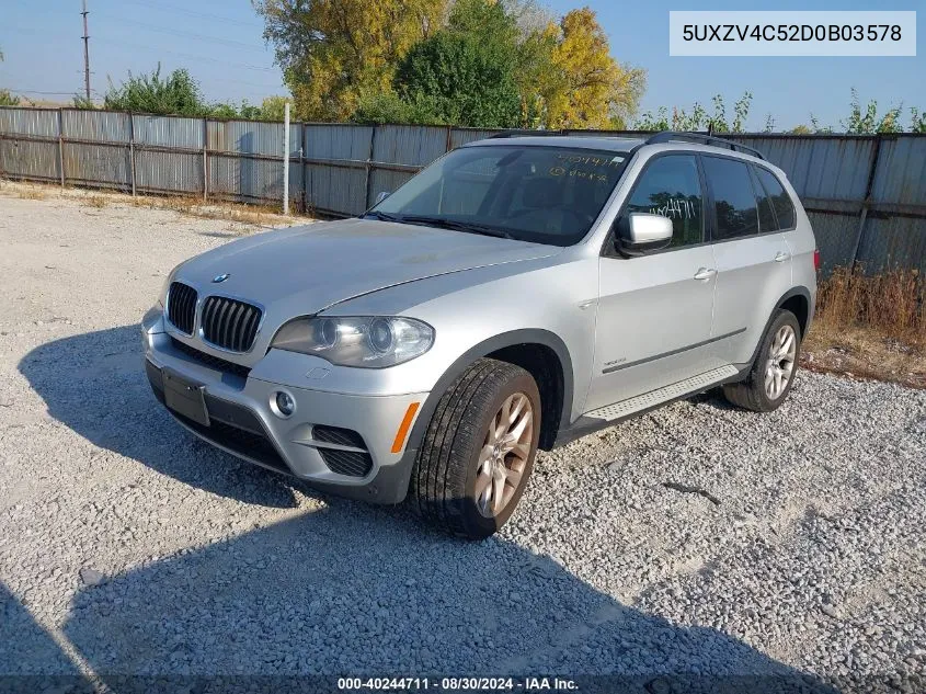 2013 BMW X5 xDrive35I/xDrive35I Premium/xDrive35I Sport Activity VIN: 5UXZV4C52D0B03578 Lot: 40244711