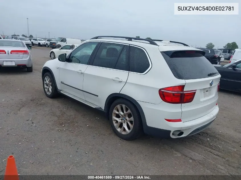 2013 BMW X5 xDrive35I/xDrive35I Premium/xDrive35I Sport Activity VIN: 5UXZV4C54D0E02781 Lot: 40461589