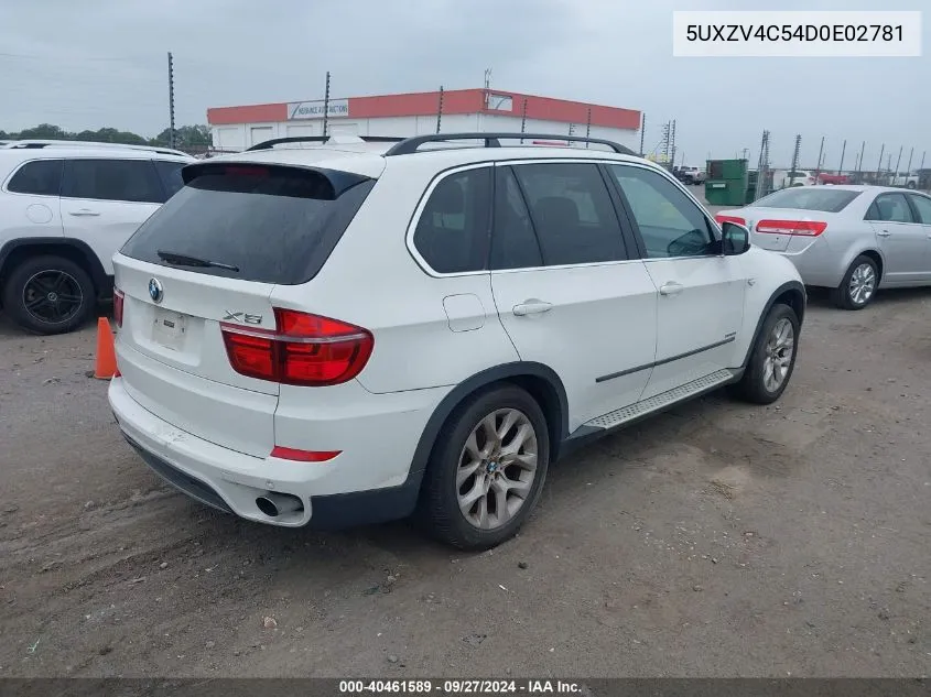 2013 BMW X5 xDrive35I/xDrive35I Premium/xDrive35I Sport Activity VIN: 5UXZV4C54D0E02781 Lot: 40461589