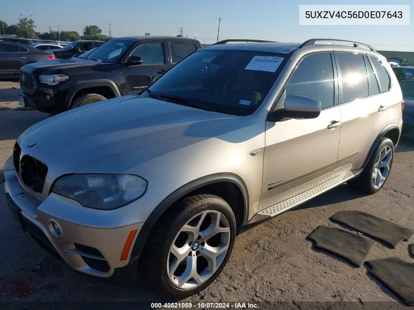 2013 BMW X5 xDrive35I VIN: 5UXZV4C56D0E07643 Lot: 40521059