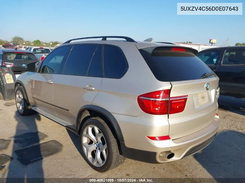 2013 BMW X5 xDrive35I VIN: 5UXZV4C56D0E07643 Lot: 40521059