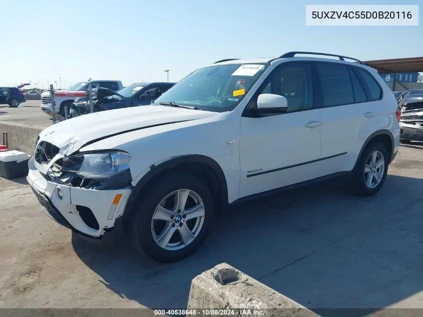 2013 BMW X5 xDrive35I/xDrive35I Premium/xDrive35I Sport Activity VIN: 5UXZV4C55D0B20116 Lot: 40538648