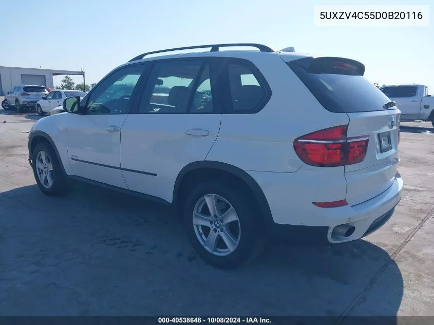 2013 BMW X5 xDrive35I/xDrive35I Premium/xDrive35I Sport Activity VIN: 5UXZV4C55D0B20116 Lot: 40538648