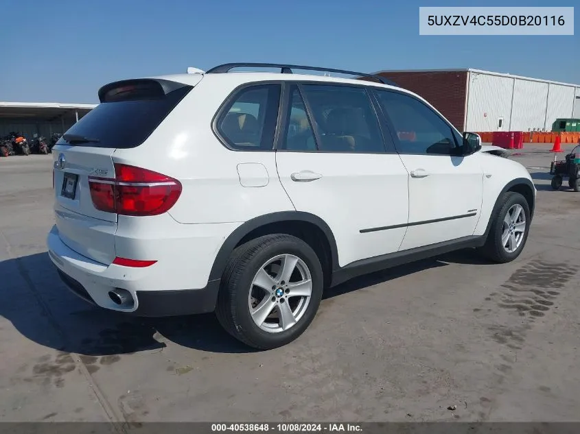 2013 BMW X5 xDrive35I/xDrive35I Premium/xDrive35I Sport Activity VIN: 5UXZV4C55D0B20116 Lot: 40538648