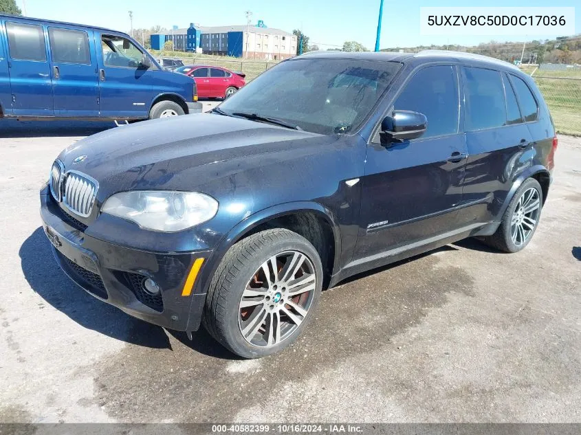 2013 BMW X5 xDrive50I VIN: 5UXZV8C50D0C17036 Lot: 40582399