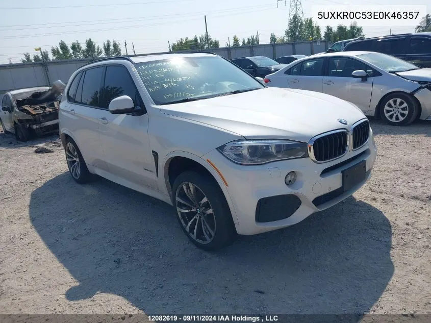 2014 BMW X5 VIN: 5UXKR0C53E0K46357 Lot: 12082619