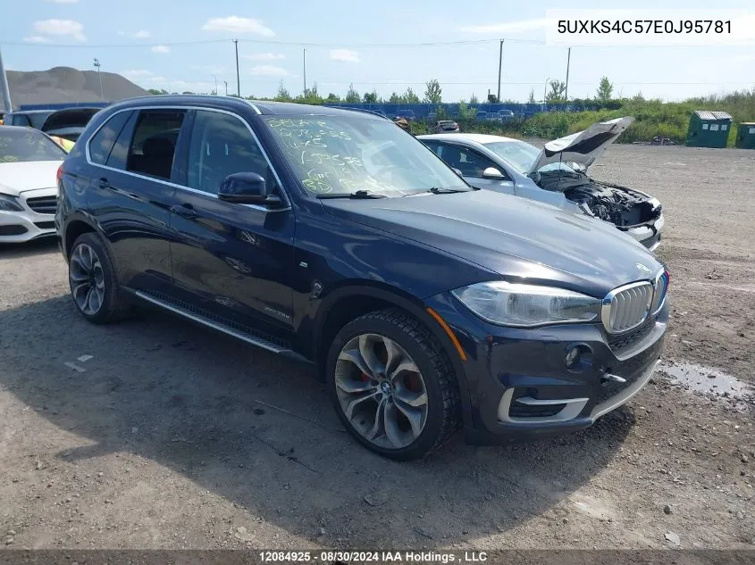 2014 BMW X5 VIN: 5UXKS4C57E0J95781 Lot: 12084925