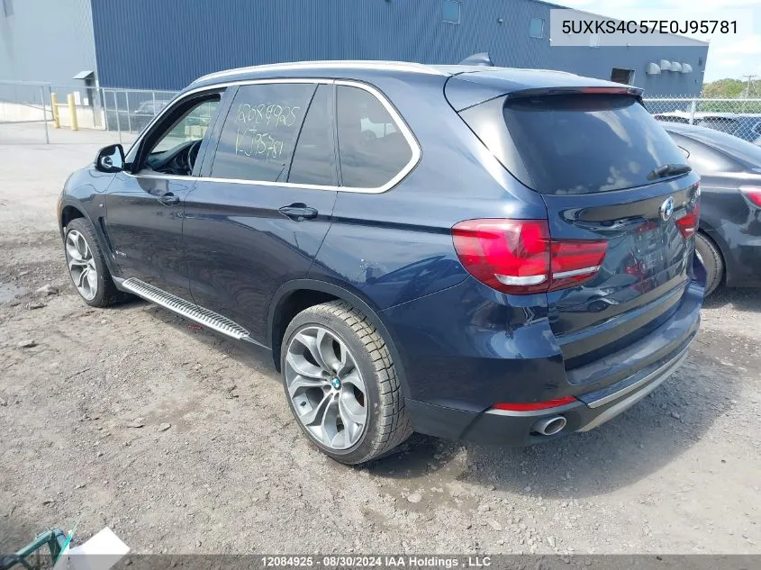 2014 BMW X5 VIN: 5UXKS4C57E0J95781 Lot: 12084925