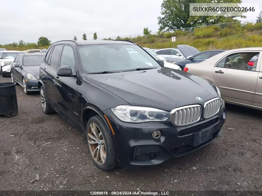 2014 BMW X5 VIN: 5UXKR6C52E0C02646 Lot: 12099819