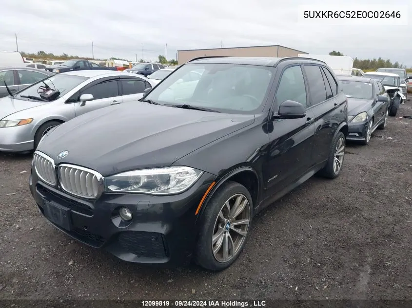 2014 BMW X5 VIN: 5UXKR6C52E0C02646 Lot: 12099819