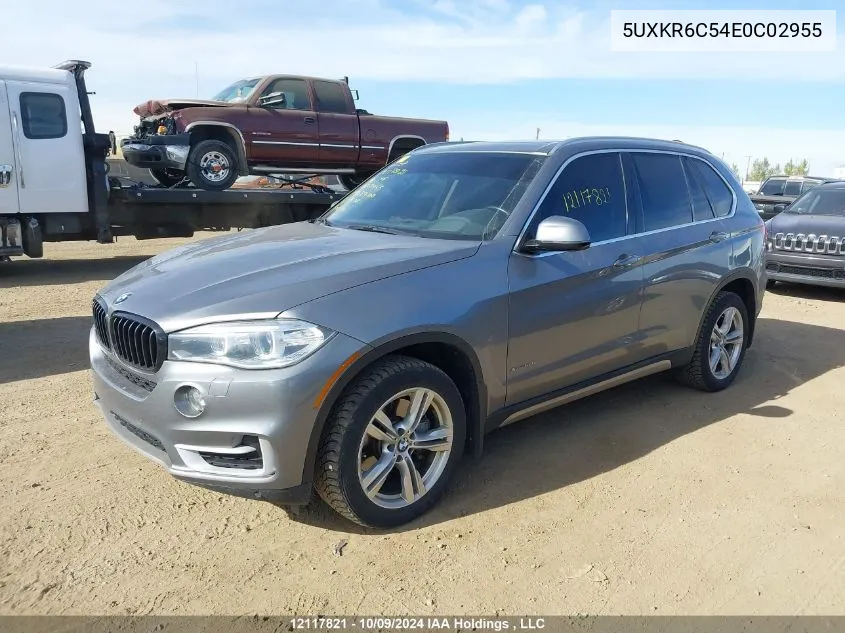 2014 BMW X5 xDrive50I VIN: 5UXKR6C54E0C02955 Lot: 12117821