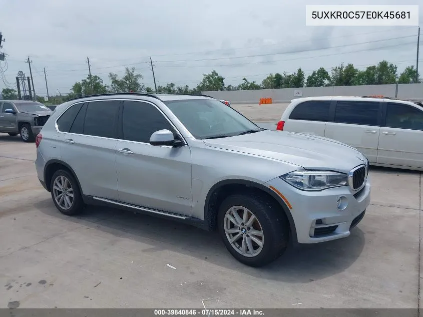 2014 BMW X5 xDrive35I VIN: 5UXKR0C57E0K45681 Lot: 39840846