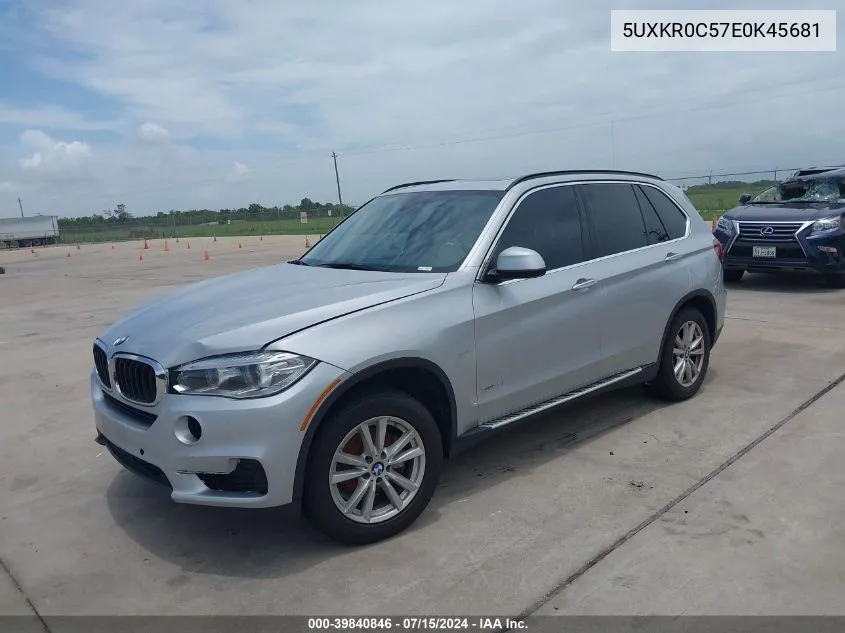 2014 BMW X5 xDrive35I VIN: 5UXKR0C57E0K45681 Lot: 39840846