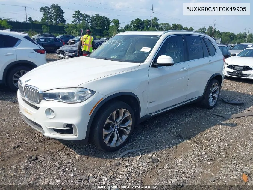 2014 BMW X5 xDrive35I VIN: 5UXKR0C51E0K49905 Lot: 40087580