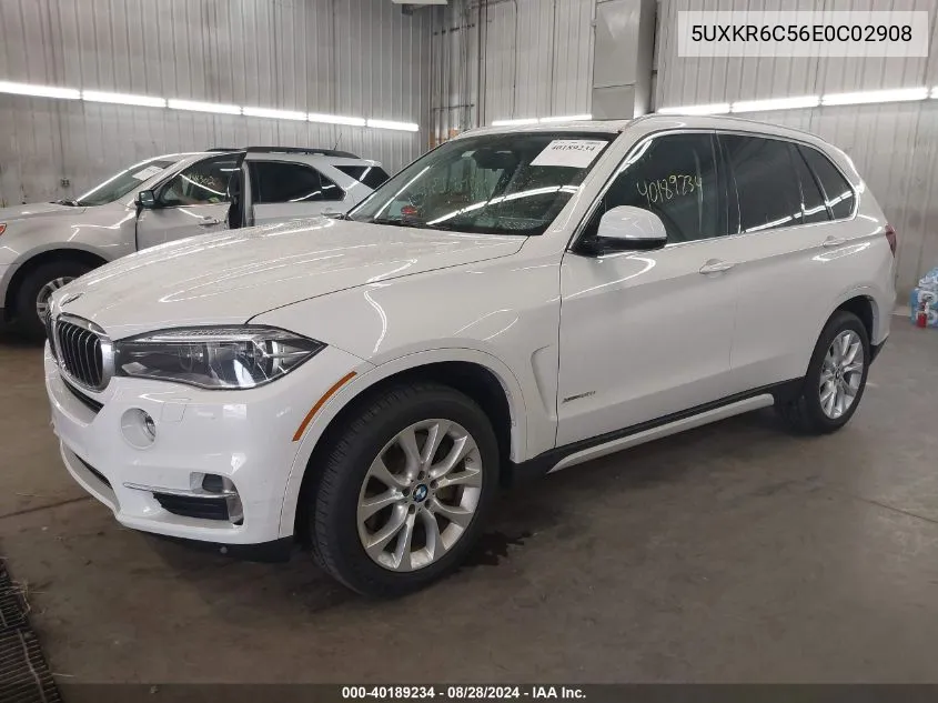 2014 BMW X5 xDrive50I VIN: 5UXKR6C56E0C02908 Lot: 40189234