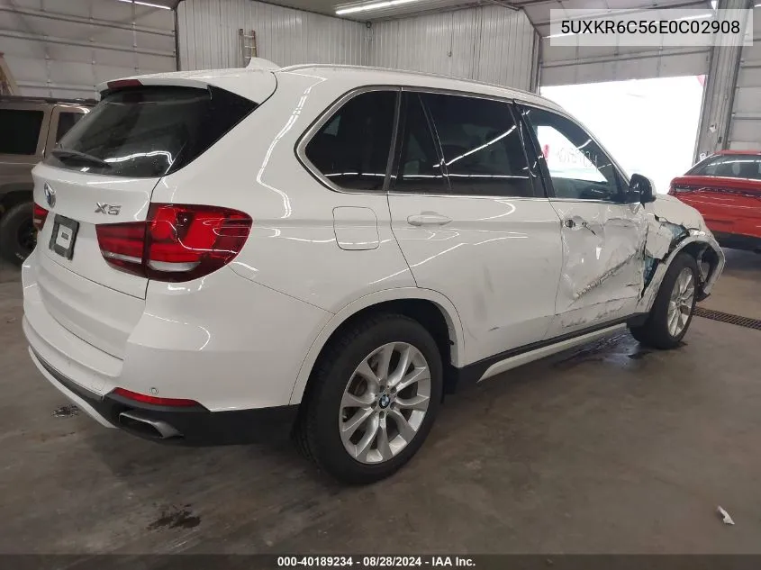 2014 BMW X5 xDrive50I VIN: 5UXKR6C56E0C02908 Lot: 40189234