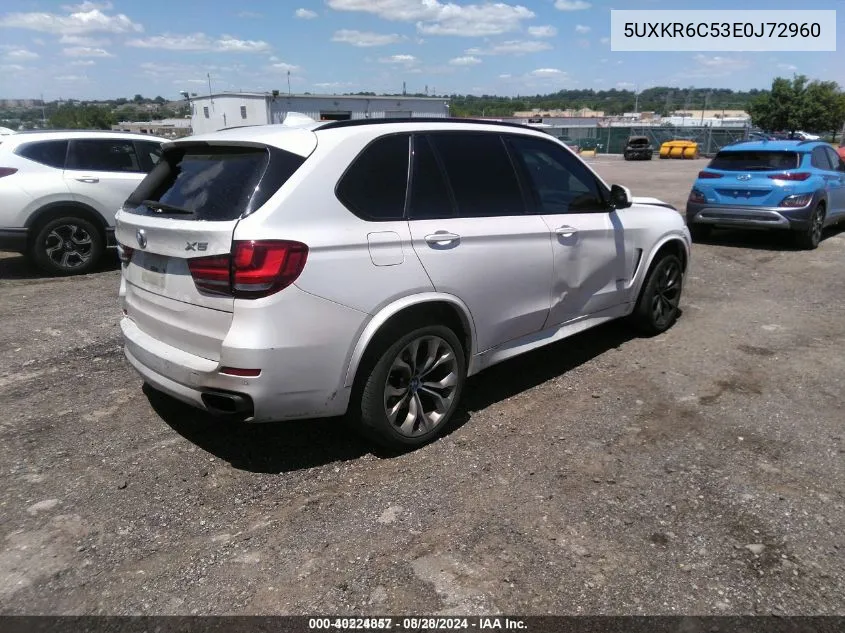 2014 BMW X5 xDrive50I VIN: 5UXKR6C53E0J72960 Lot: 40224857