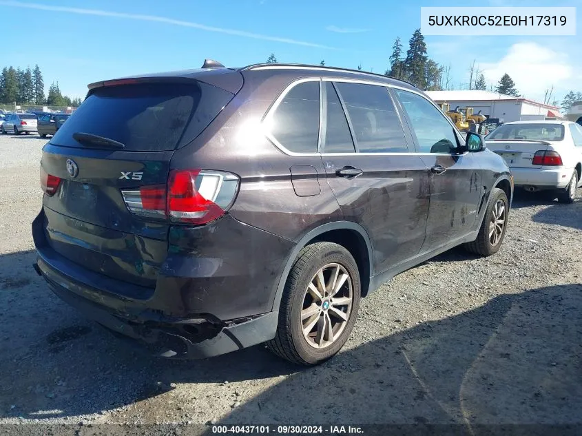 2014 BMW X5 xDrive35I VIN: 5UXKR0C52E0H17319 Lot: 40437101