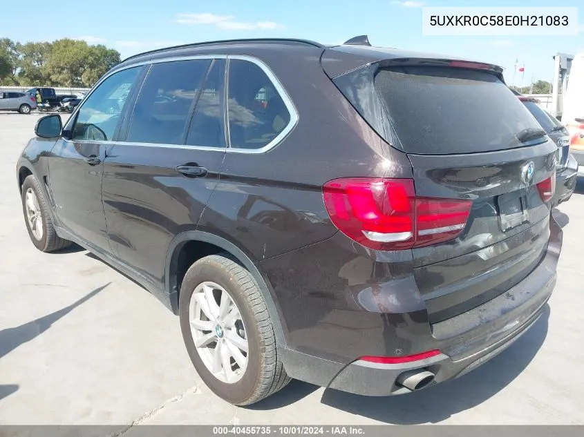 2014 BMW X5 xDrive35I VIN: 5UXKR0C58E0H21083 Lot: 40455735