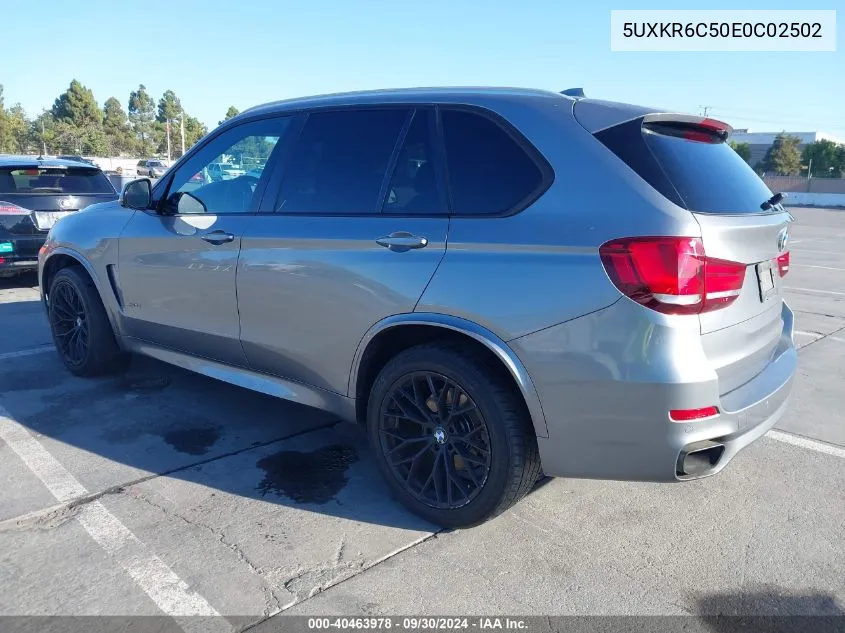 2014 BMW X5 xDrive50I VIN: 5UXKR6C50E0C02502 Lot: 40463978