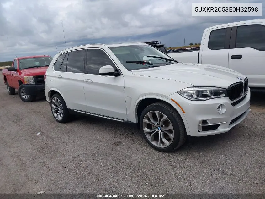 2014 BMW X5 Sdrive35I VIN: 5UXKR2C53E0H32598 Lot: 40494091