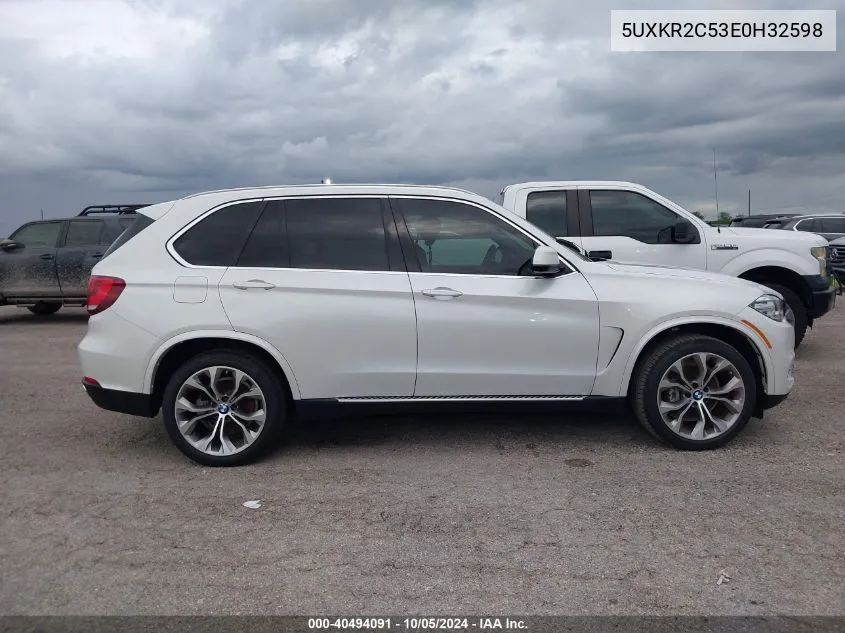 2014 BMW X5 Sdrive35I VIN: 5UXKR2C53E0H32598 Lot: 40494091