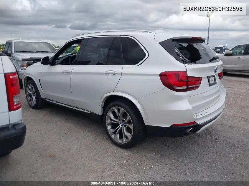 2014 BMW X5 Sdrive35I VIN: 5UXKR2C53E0H32598 Lot: 40494091