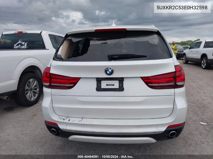 2014 BMW X5 Sdrive35I VIN: 5UXKR2C53E0H32598 Lot: 40494091