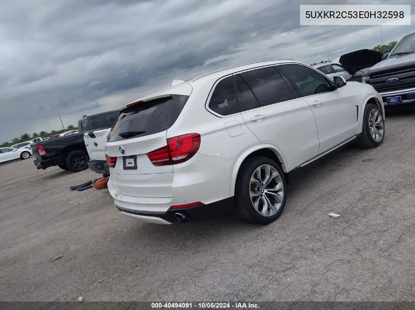 2014 BMW X5 Sdrive35I VIN: 5UXKR2C53E0H32598 Lot: 40494091