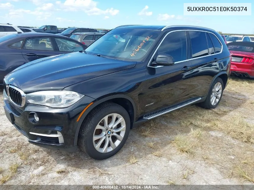 2014 BMW X5 xDrive35I VIN: 5UXKR0C51E0K50374 Lot: 40600432