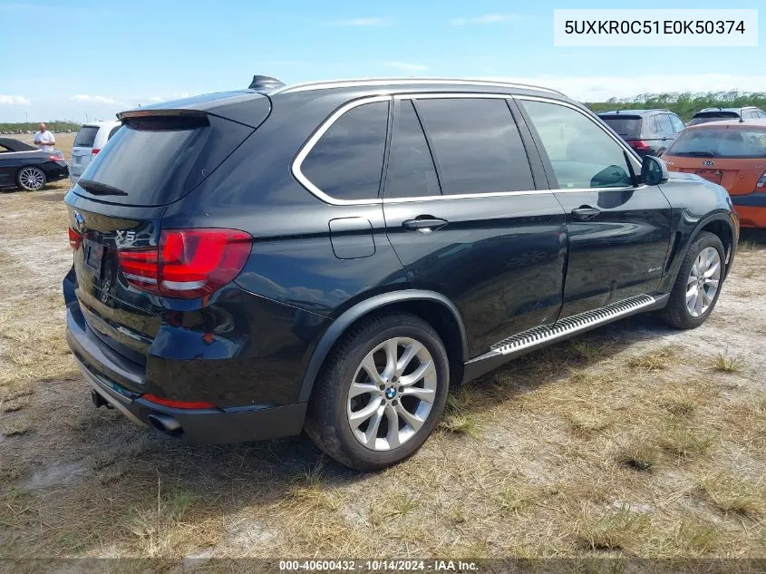 2014 BMW X5 xDrive35I VIN: 5UXKR0C51E0K50374 Lot: 40600432