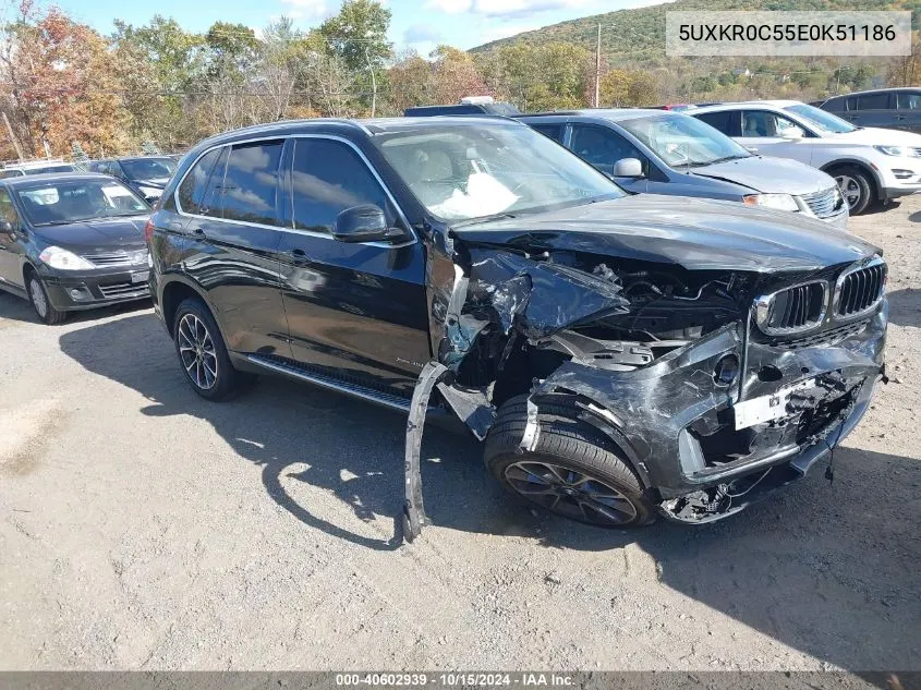 2014 BMW X5 xDrive35I VIN: 5UXKR0C55E0K51186 Lot: 40602939