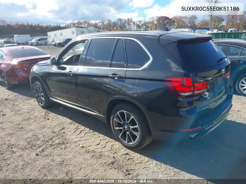 2014 BMW X5 xDrive35I VIN: 5UXKR0C55E0K51186 Lot: 40602939