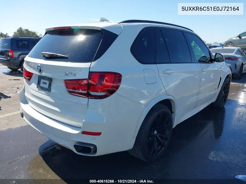 2014 BMW X5 xDrive50I VIN: 5UXKR6C51E0J72164 Lot: 40615266